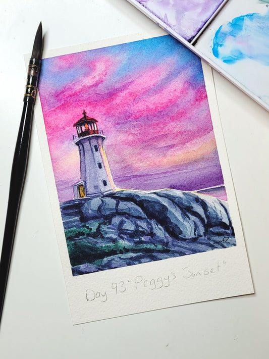 "Peggy's Sunset" Day 93 Peggy's Cove Lighthouse