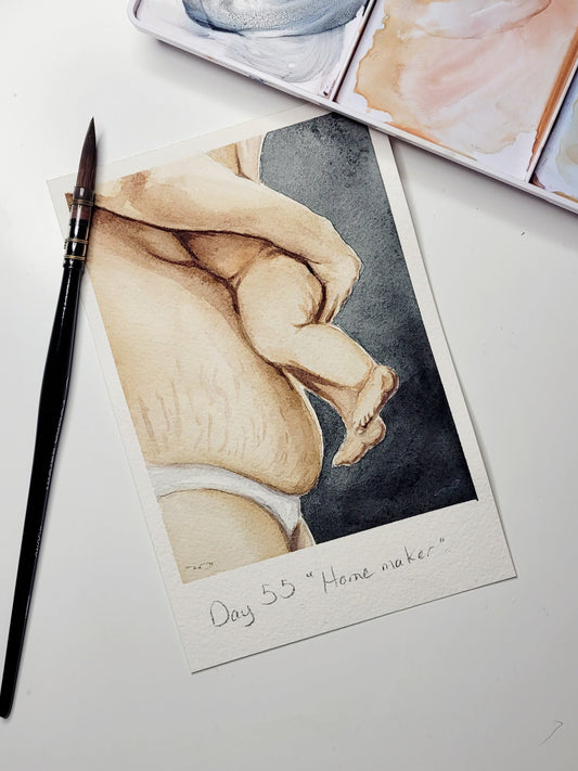 "Home Maker" Day 55 Mother Holding a Baby