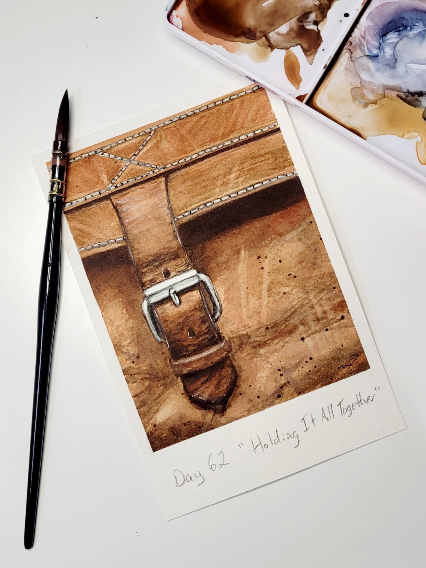 "Holding It All Together" Day 62 Leather Satchel Strap