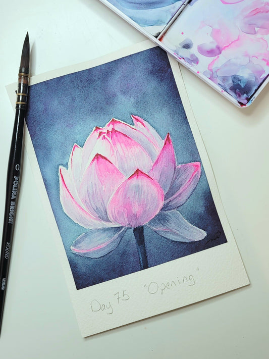 "Opening" Day 75 Lotus Flower