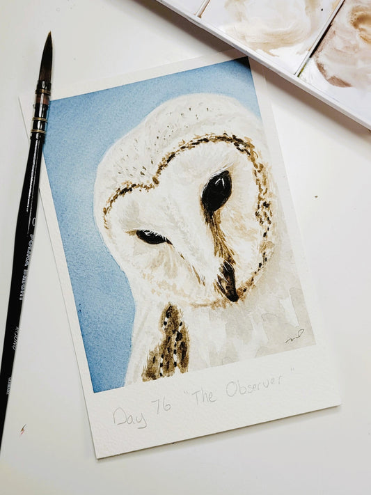 "The Observer" Day 76 Barn Owl