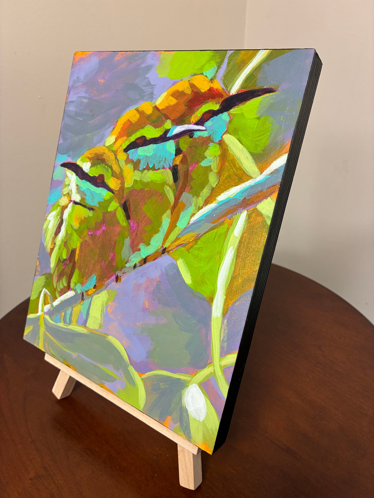"3 Birds on a Branch" Acrylic Painting