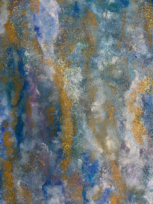 Blue white gold galaxy
