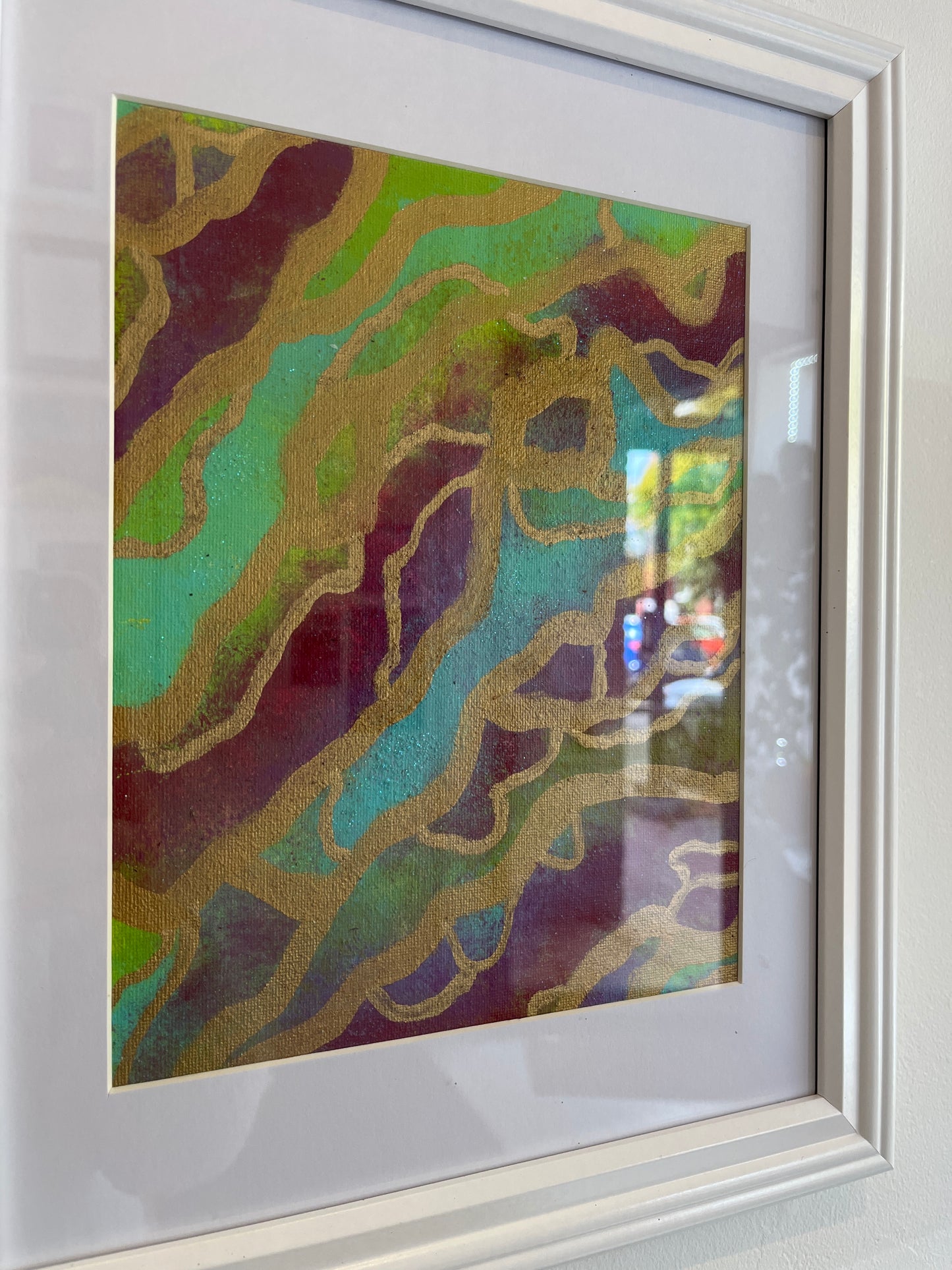 Lrg White Frame - Golden Twins Flat Canvas's