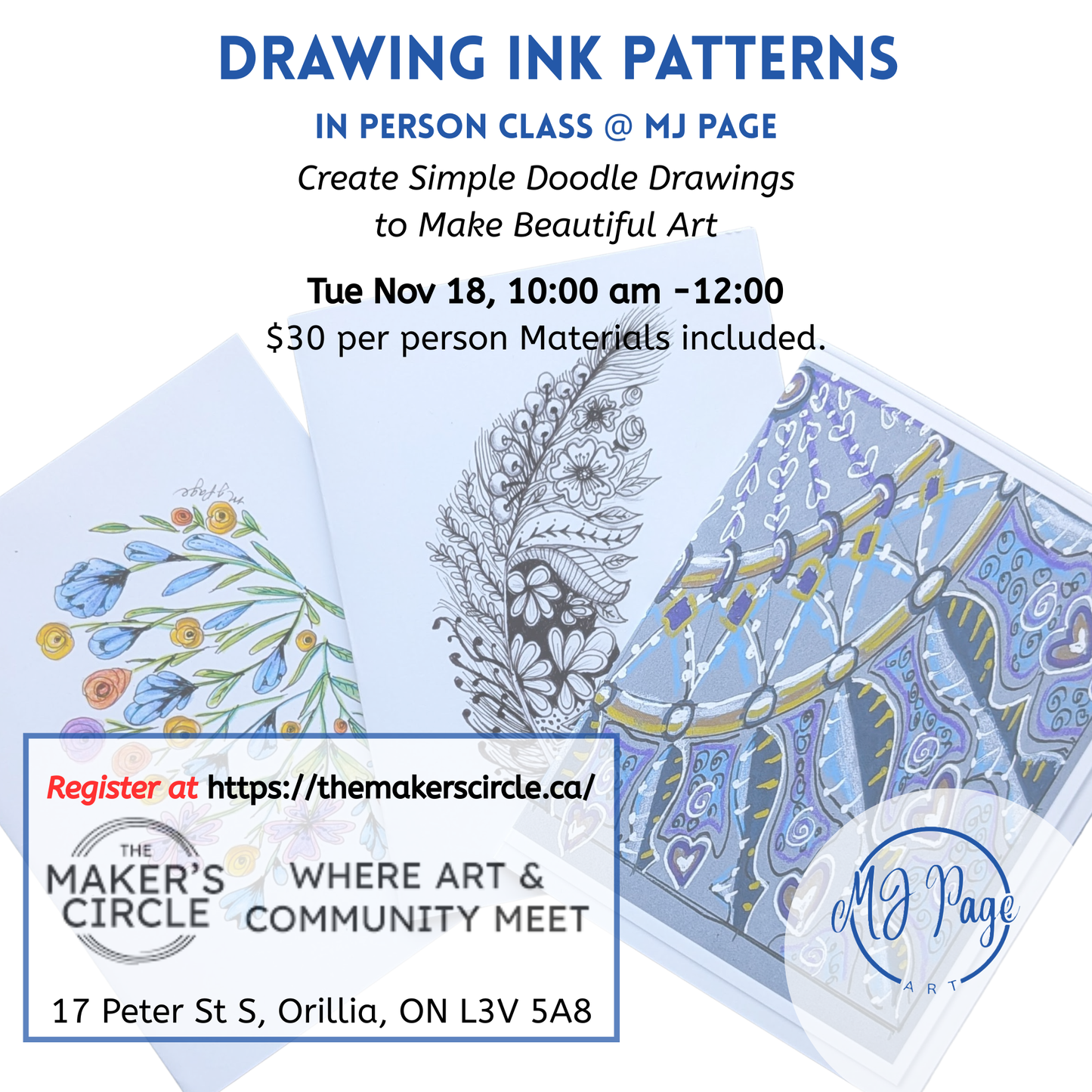 IN Person - Drawing Ink Patterns Class