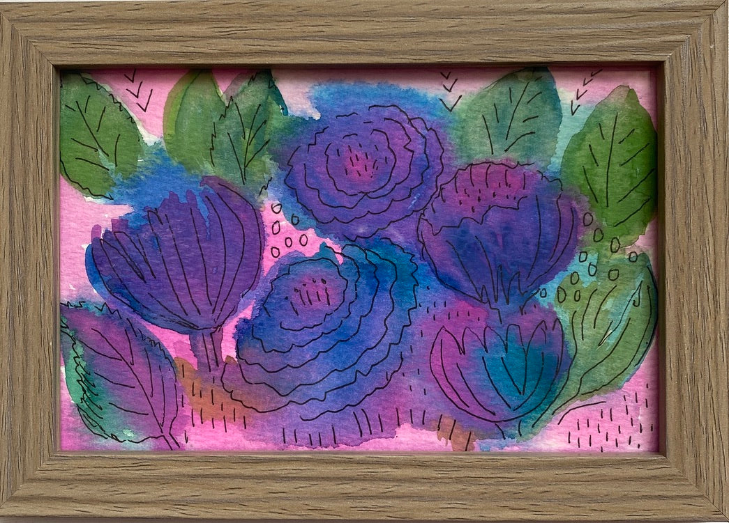 Purply Blue Florals