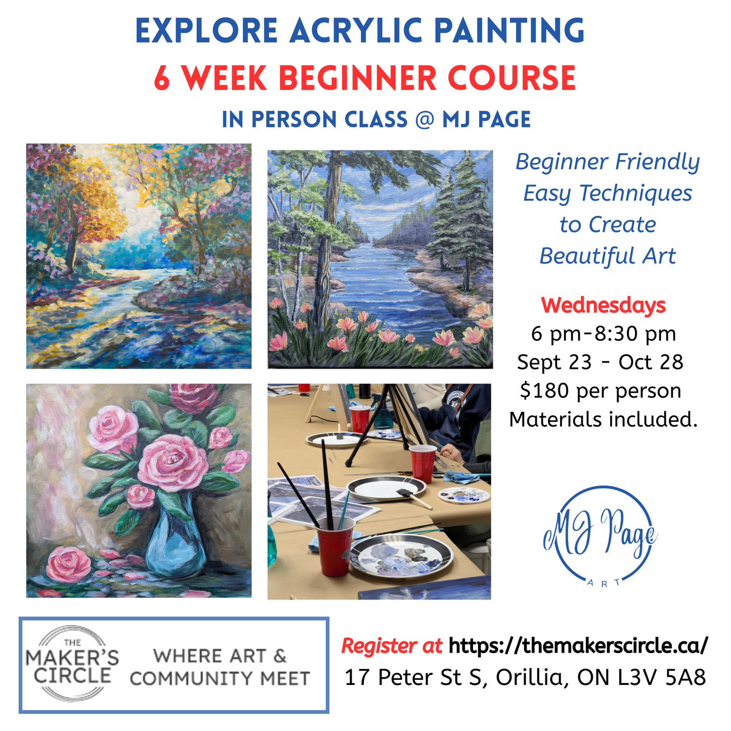 Explore Acrylic Painting - 6 Week Course, Workshop series