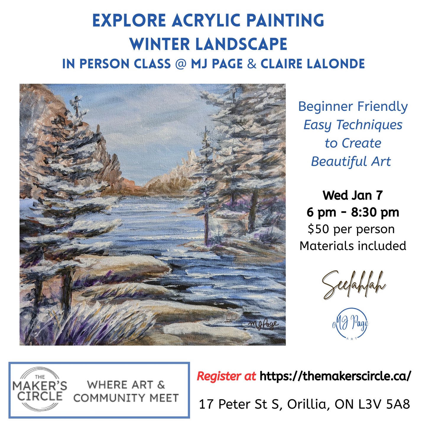 Exploring Acrylic Painting- Winter Landscape