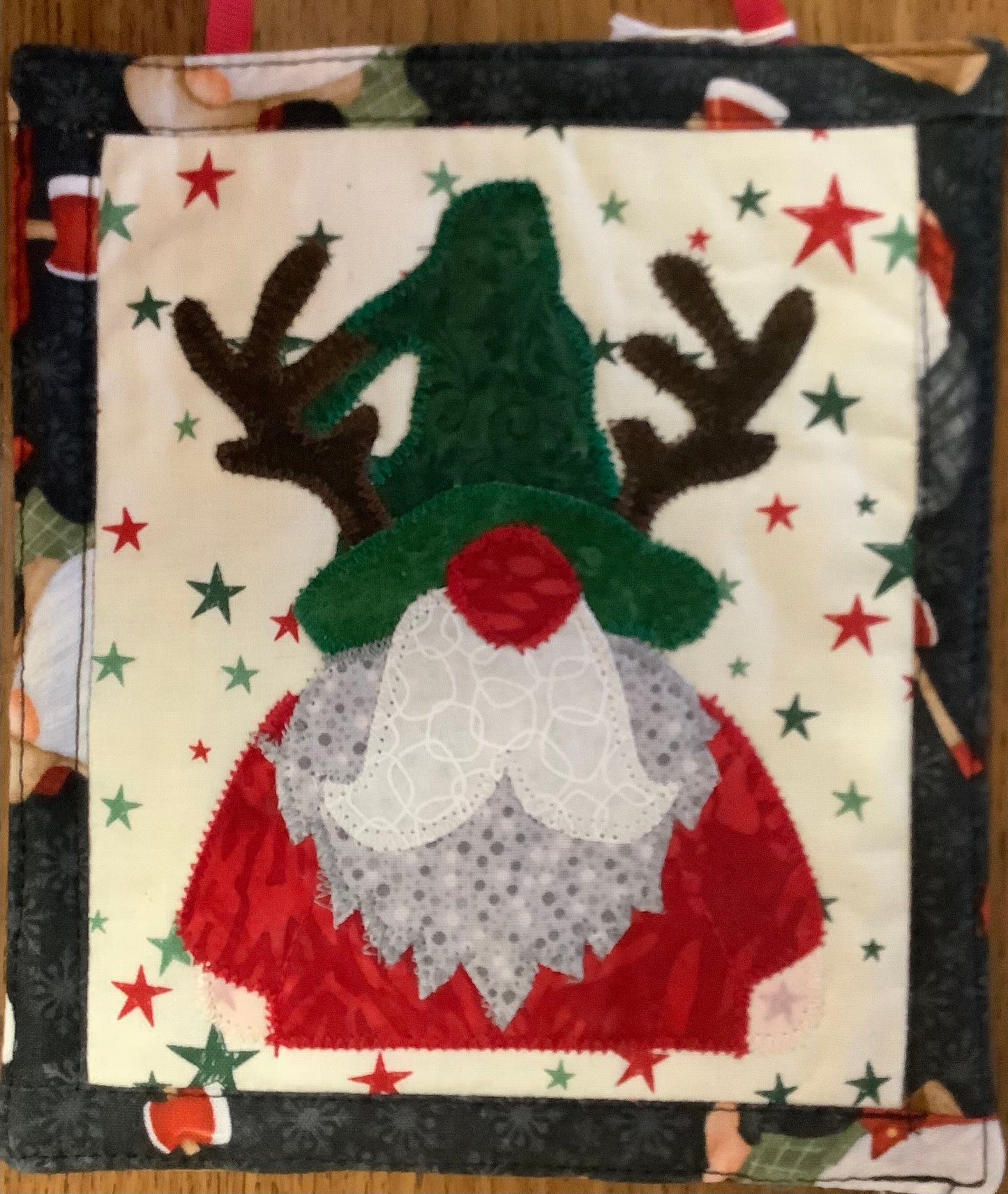 Quilted Gnome tree ornaments