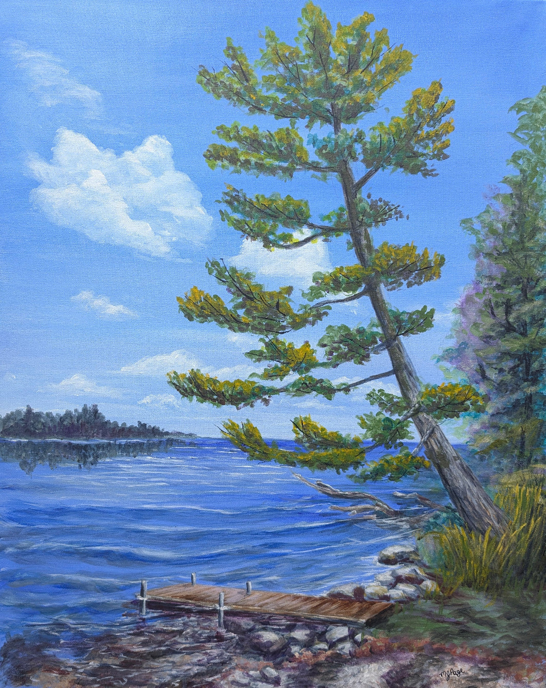 "Tribute to Tudhope Trees" -Original Acrylic Painting 24x30"