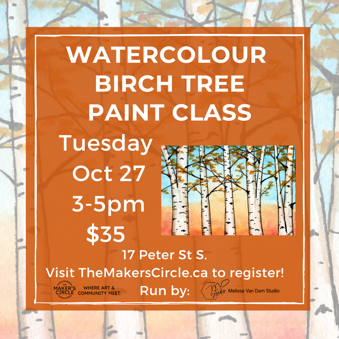 Birch Trees Watercolour Paint Class