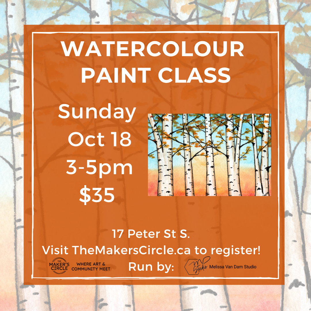 Birch Trees Watercolour Paint Class