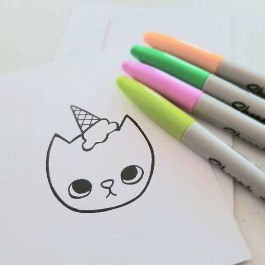 colour your own 5 pack Cards