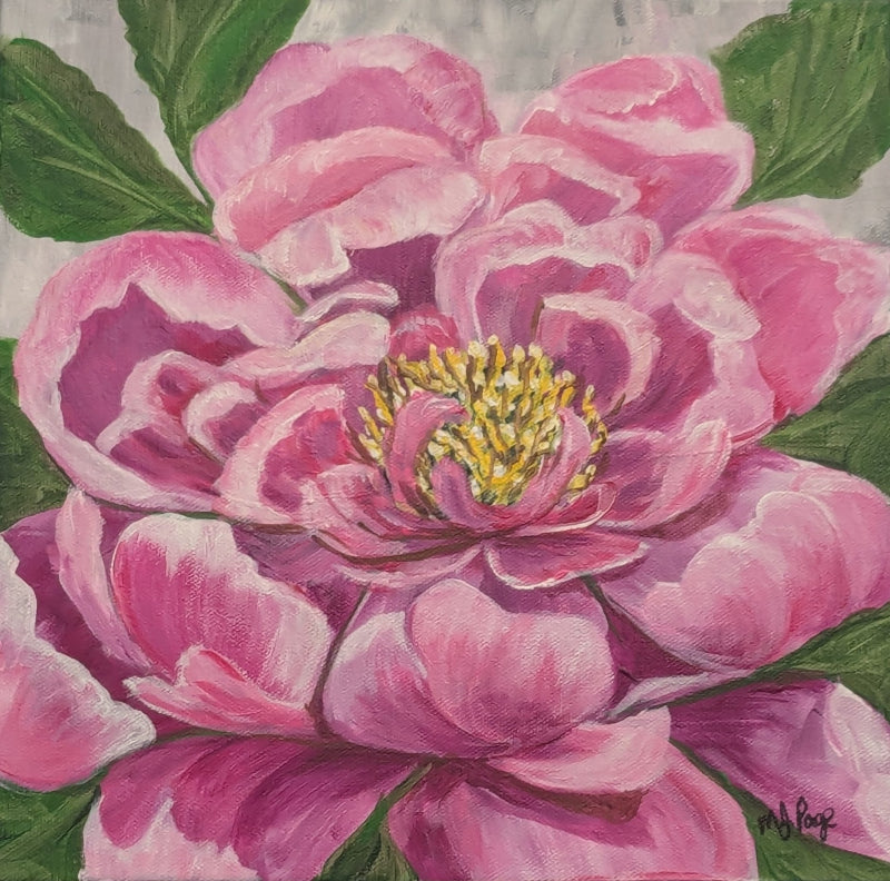 "Peony" Original Acrylic 12 x 12
