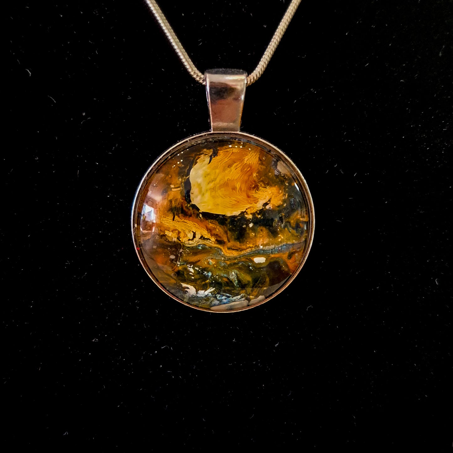 Acrylic pour necklaces