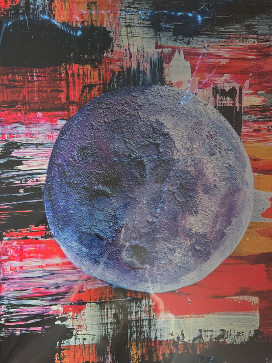 Purple moon 16 x 20 print