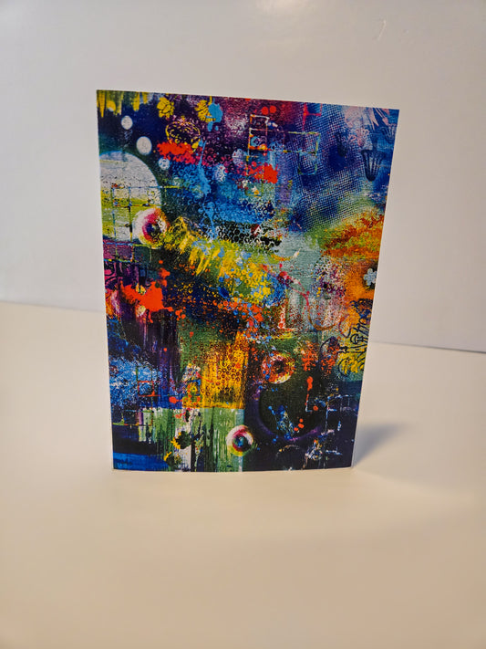 5 x 7 greeting card "colorful vibes"
