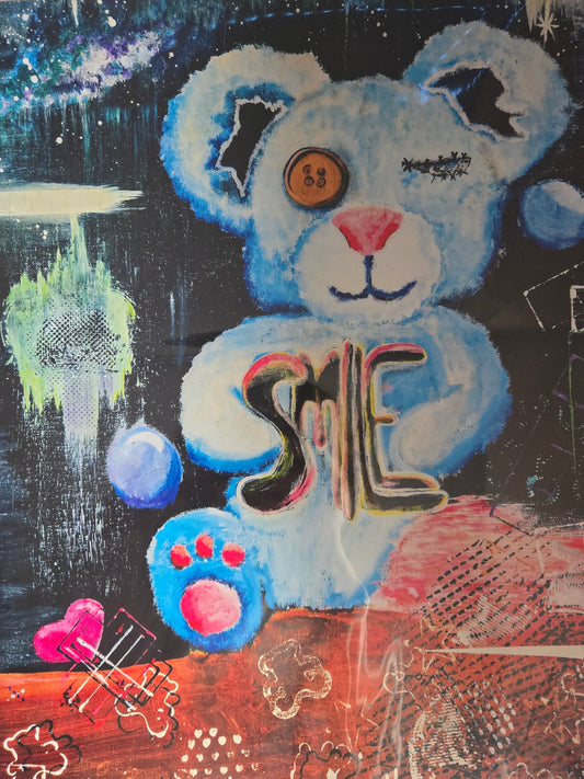 Smile teddy print 16 x 20