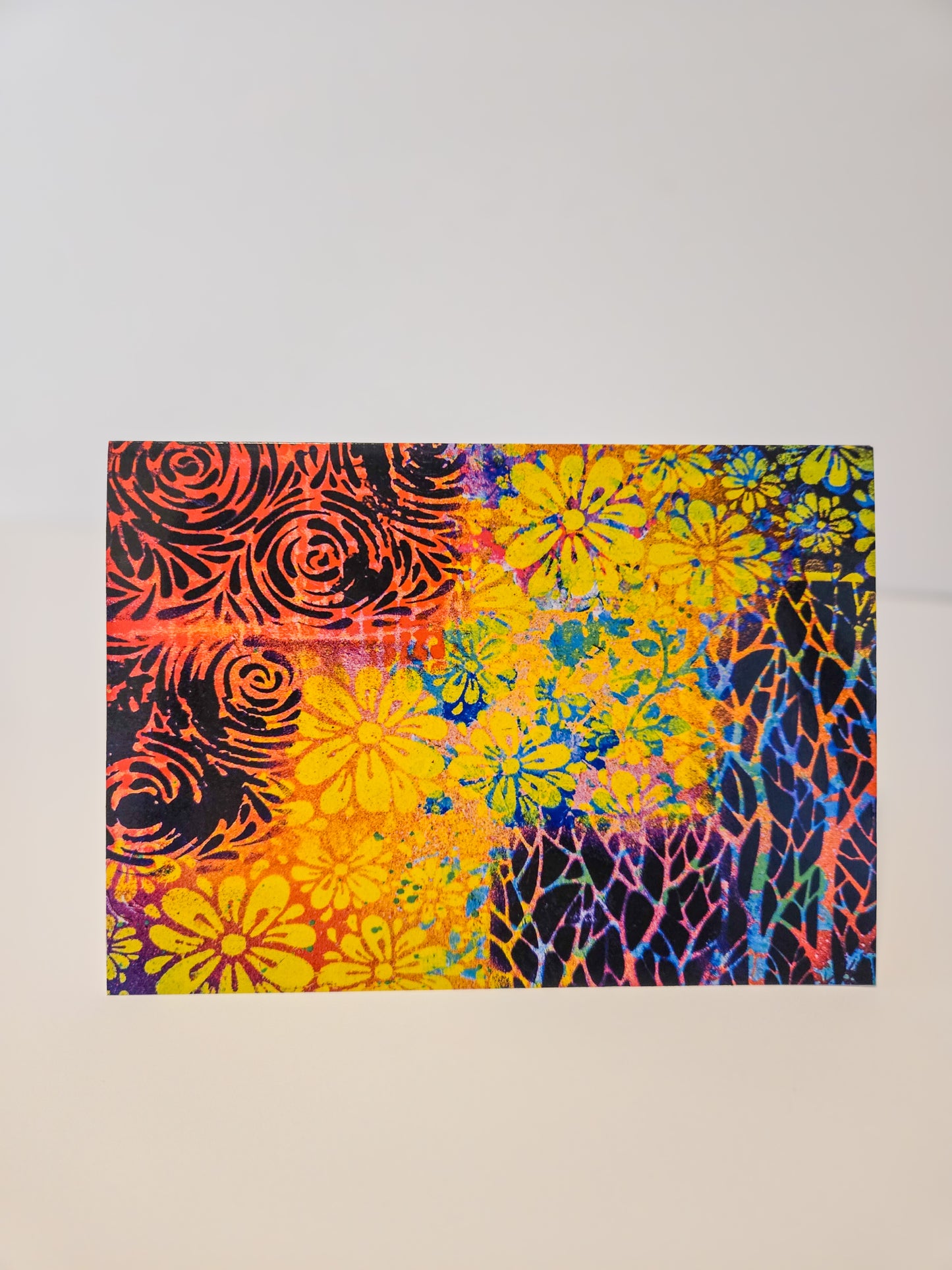 5 x 7 greeting card "cozy flora"