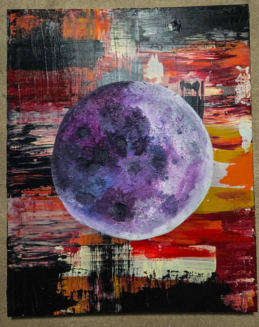 Purple moon 16 x 20