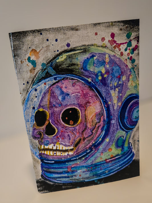 5 x 7 greeting card "a head in space"