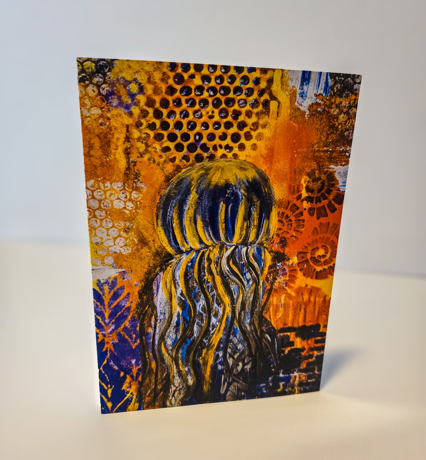 5 x 7 greeting card "bubbly jellyfish"