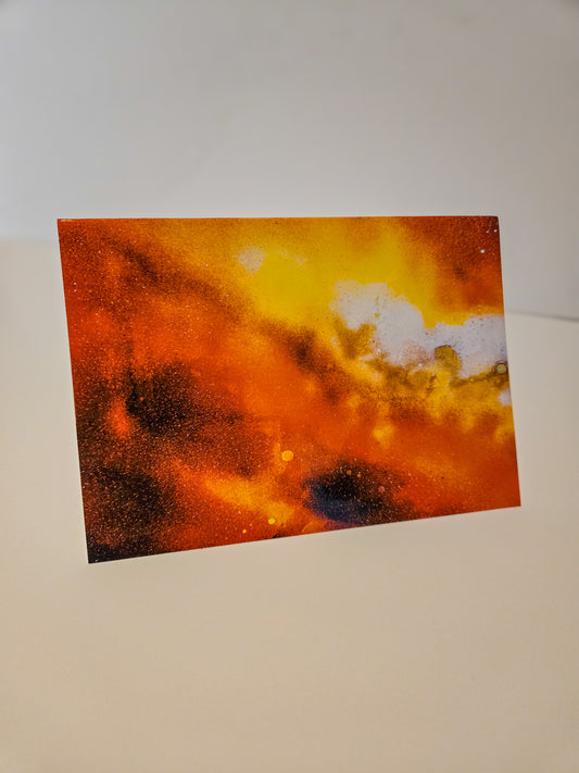 5 x 7 greeting card "warm space"