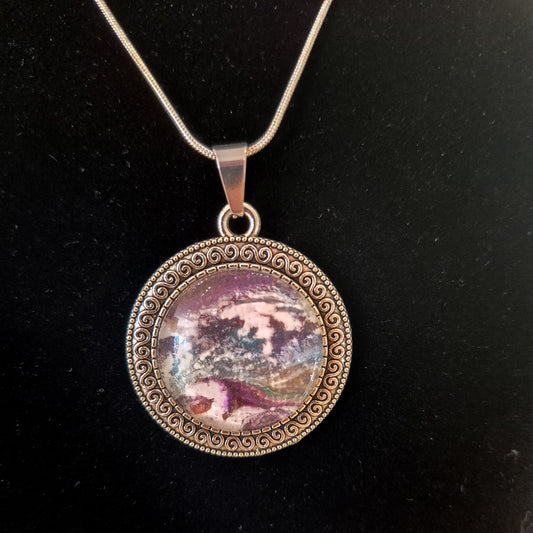 Acrylic pour necklaces