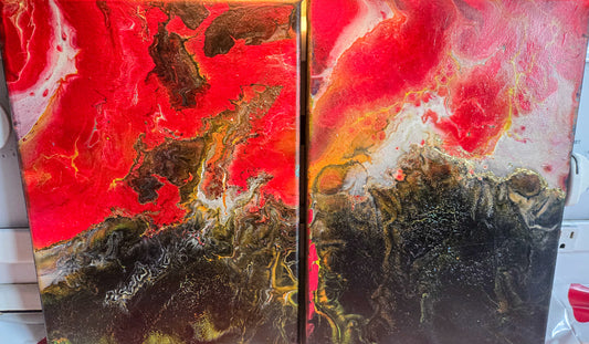 Twin flames set 9 x 12 2 piece