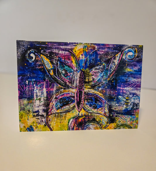 5 x 7 greeting card "butterfly daydreams"