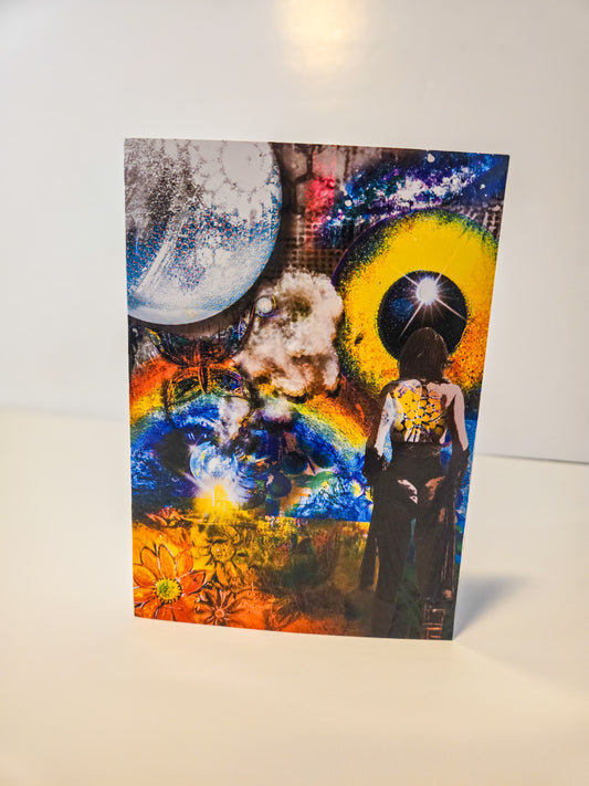 5 x 7 greeting card "burn baby"
