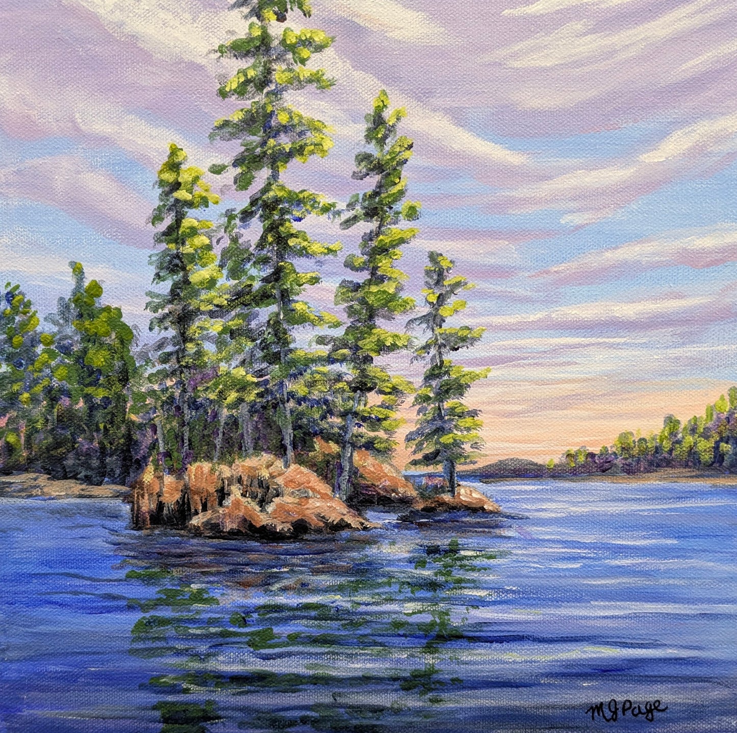 "Stand By Me" Original Acrylic painting. 12 x 12