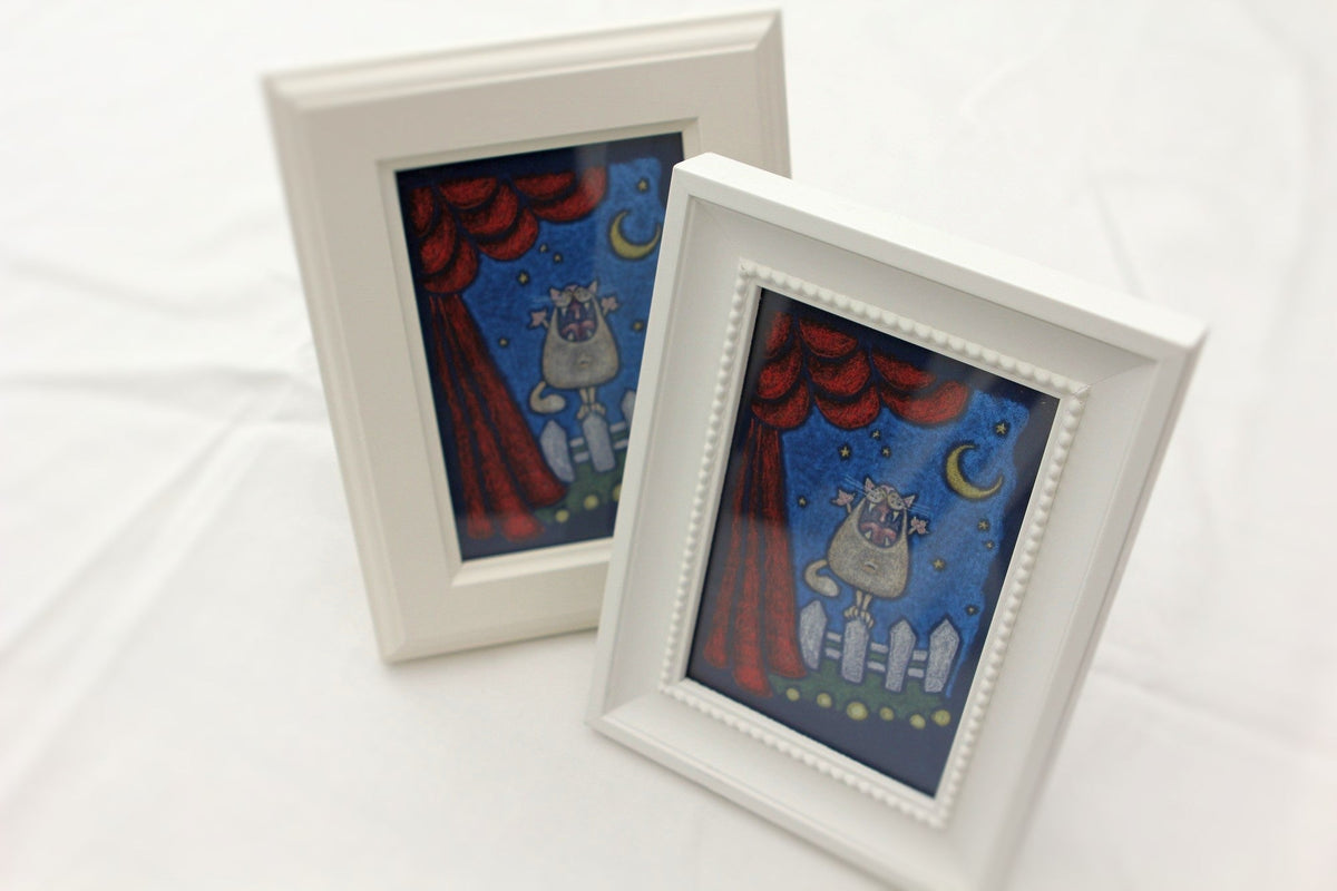 singing cat | kitten kitty | canvas print | framed 4x6 print