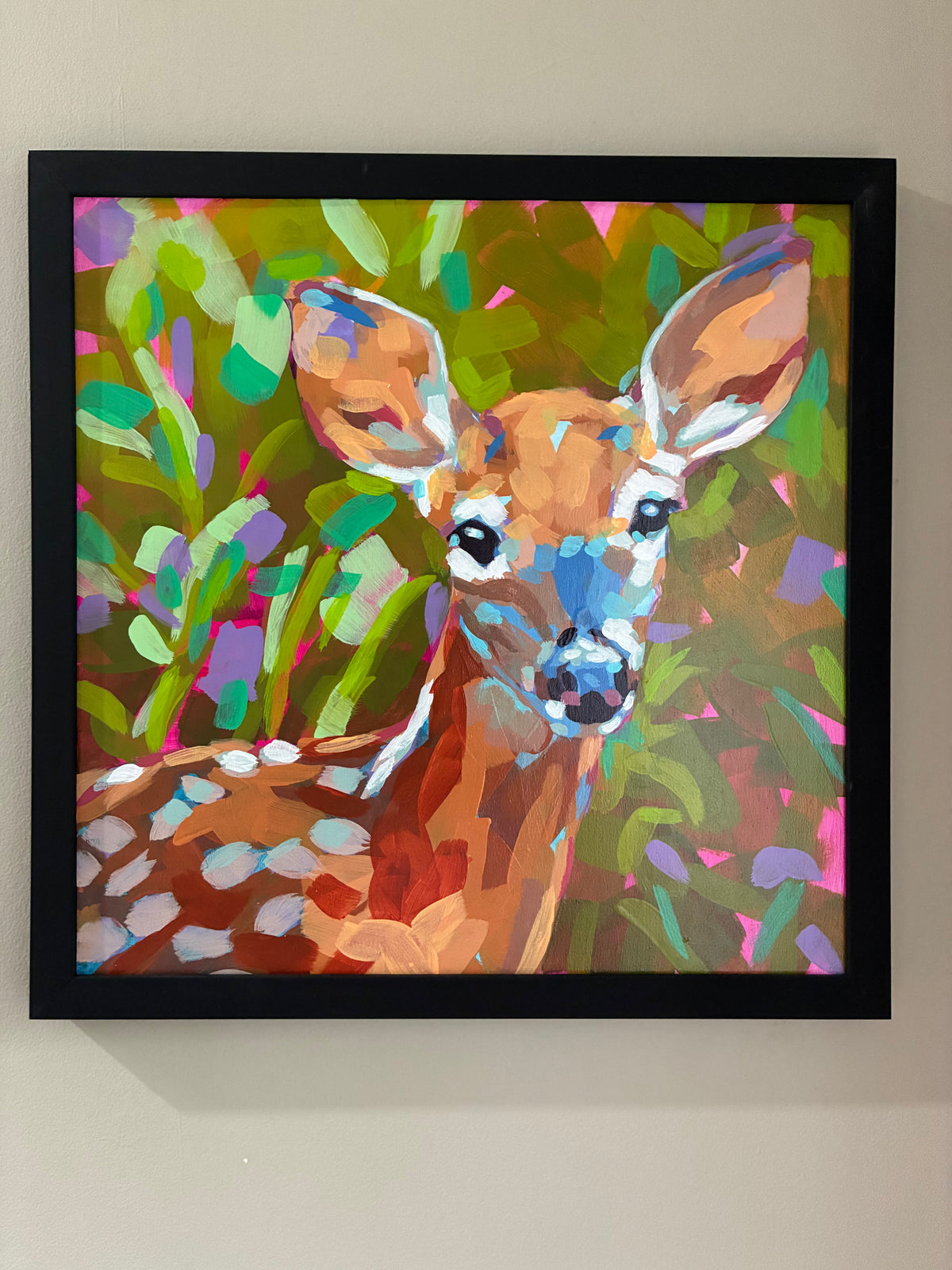 "Woodland Deer" Acrylic Painting