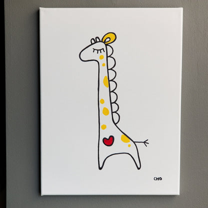 heart giraffe 12x16