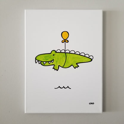 aL i Gator | aligator crocodile | 12x16