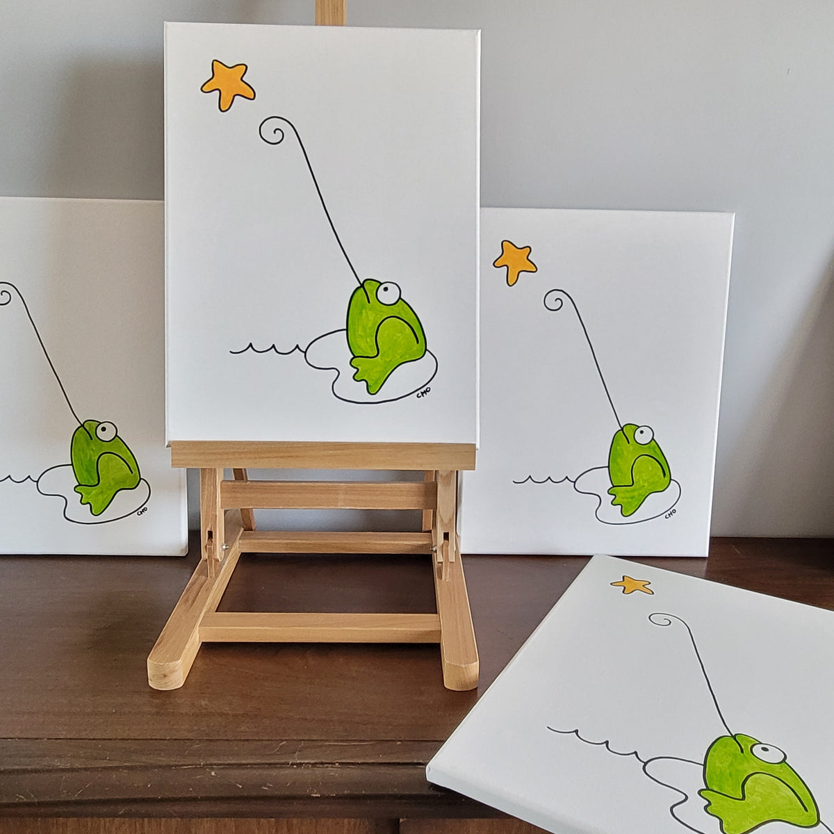 wishing on a star | frog toad | 12x16