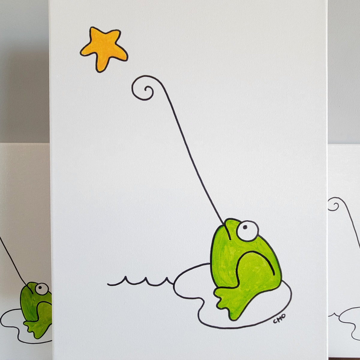wishing on a star | frog toad | 12x16