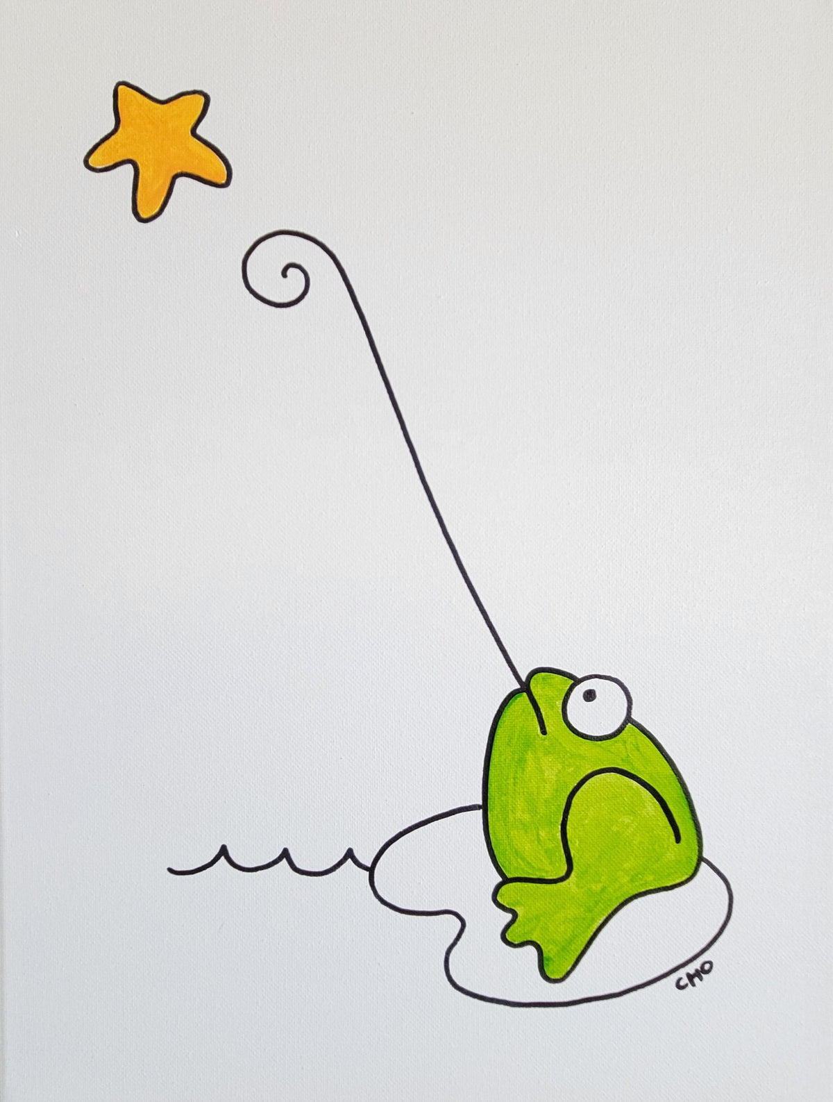 wishing on a star | frog toad | 12x16