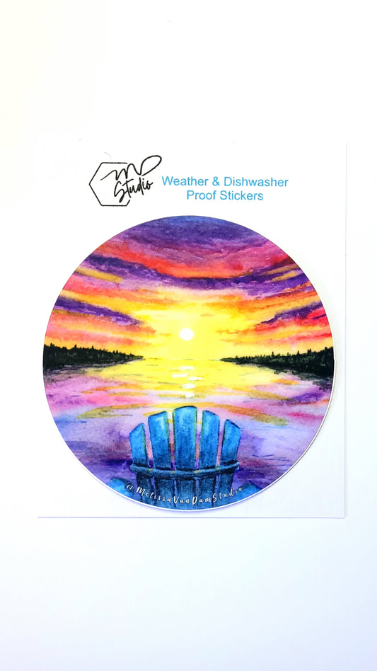 "Muskoka View" Weather Proof Magnet 75mm