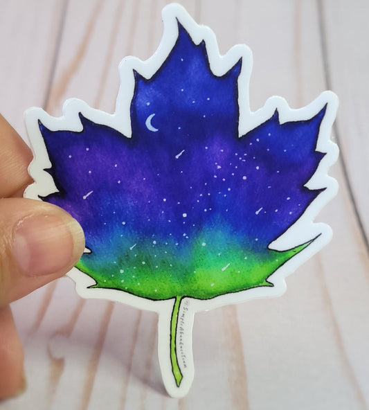 "Maple Leaf" Weather Proof Die Cut Sticker 75mm