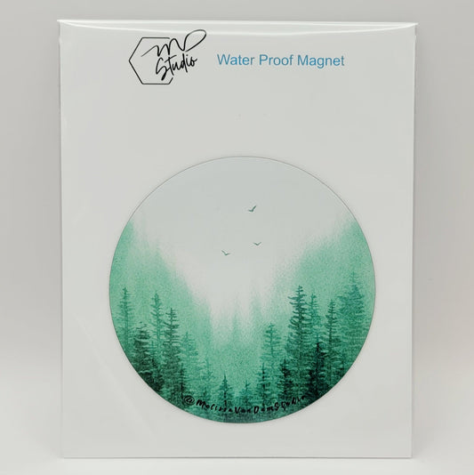 "Misty Pines" Water Proof Magnet 75mm