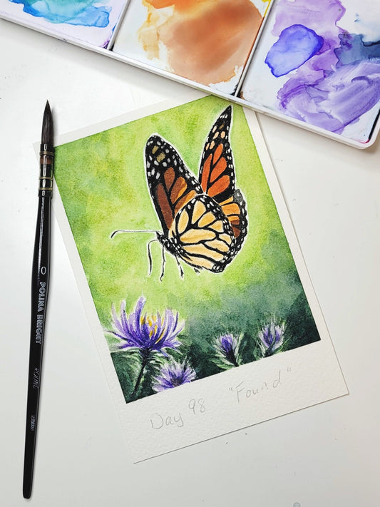 Tote Bag "Found" Day 98 Monarch Butterfly