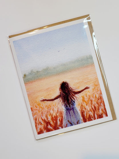 "Sunshine On My Shoulders" Day 48 Woman in Wheat Field