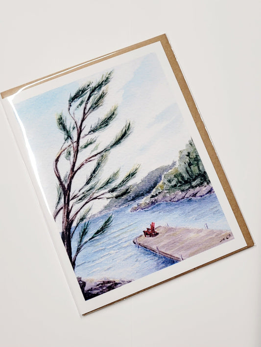 "Soak It Up" Muskoka Dock Day 30 Greeting Card