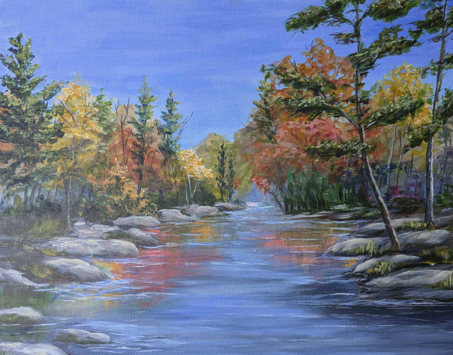 "Autumn Gratitude" -Original Acrylic Painting 24 x 18"