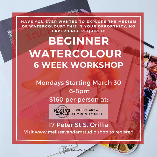 IN-PERSON 6 Week Beginner Watercolour Class