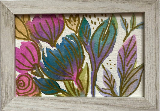 Pink and Blue Flowers