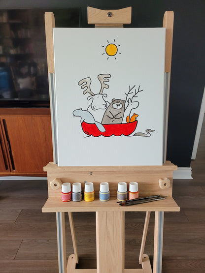 Canadian ark | red canoe | 16x20