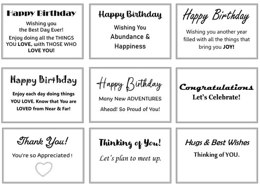 Greeting Card Message Inserts